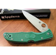 Нож складной карманный с фиксацией Back Lock Spyderco C10FPGR Endura 4 FRN Flat Ground 222 мм, Green - изображение 2