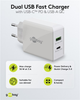 Зарядний пристрій Goobay USB-C PD Dual Fast Charger 30W White - зображення 5