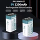 Аккумулятор крона PUJIMAX 9V 1200mAh Li-Ion USB type-C комплект 2 шт - изображение 4