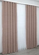 Комплект готових штор VR-Textil Льон мармур Pavliani № 1174ш Пудровий 150х270 см 2 шт (33-0003) - зображення 4
