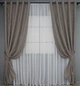 Комплект штор на люверсах VR-Textil Лен мрамор Pavliani № 1373ш 150х250 см 2 шт Коричнево-серый (37-0046) - изображение 2