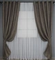 Комплект штор на люверсах VR-Textil Льон мармур Pavliani № 1288ш 150х250 см 2 шт Темне какао (37-0039) - зображення 2