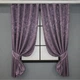 Комплект коротких штор VR-Textil Лен мрамор Pavliani № 1171ш Фиолетовый 130х170 см 2 шт (35-0069) - изображение 1