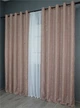 Комплект штор на люверсах VR-Textil Лен мрамор Pavliani № 1174ш 150х250 см 2 шт Пудровый (37-0047) - изображение 4