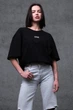 Жіноча Оверсайз Футболка З Принтом Without 1702 L/XL Black - зображення 1