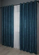 Комплект штор на люверсах VR-Textil Лен мрамор Pavliani № 1365ш 150х250 см 2 шт Синий (37-0050) - изображение 4