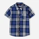 Детская рубашка в клеточку для мальчика Minoti 17SHIRT 1 40851TEN 134-140 см Синяя (5063025290608) - изображение 5