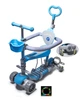 Триколісний самокат Scale Sports Smart 5 в 1 Full із сидінням, захисним бампером, батьківською ручкою, Блакитний - зображення 1