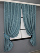 Комплект коротких штор VR-Textil Льон мармур Pavliani № 1369ш 130х170 см 2 шт Лазурний (35-0045) - зображення 2