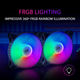 Набір Mars Gaming MF-DUO два вентилятора з підсвіткою FRGB Rainbow 3PIN + 4PIN (чорний) - зображення 6