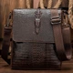 Сумка с тиснением под кожу крокодила 20039 Vintage коричневая - изображение 9