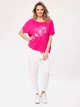 Koszulka damska bawełniana Look Made With Love Inca 114 L/XL Różowa (5903999304461) - obraz 3