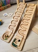 Розвиваюча дерев'яна іграшка доріжка Threewood Монтессорі Marble Track Waves для дітей від 3 років, розмір 40х10см - изображение 7