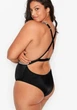 Купальник закритий жіночий Victoria's Secret Shine Strap Plunge One-Piece Swimsuit Чорний XS - зображення 4