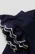 Футболка из джерси с английской вышивкой темно-синяя H&M 122-128см (40009551) - изображение 2