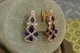 Сережки Xuping Jewelry Ялиночка з синіми 2,7 см золотисті - зображення 3