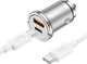Автомобільний зарядний пристрій Hoco NZ10 Handy PD45W+QC3.0 car charger set (Type-C to Type-C) Silver (6942007601849) - зображення 5