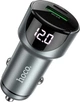 Автомобильное зарядное устройство Hoco Z42 Light road dual port digital display PD20W+QC3.0 car charger Metal Gray (6931474742551) - изображение 2