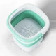 Ультразвукова портативна пральна машина 2в1 з відром Mini Folding Washing Machine міні пралка Зелена - зображення 6