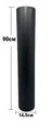 Масажний ролик EasyFit Foam Roller 90 см Чорний 4629971 - зображення 3