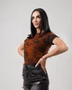 Жіноча футболка з ефектом тай-дай Fashion 50/52 теракотовий - зображення 3