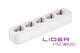 Розетка переносная 5х-местная LIDER PROXIMA LRP16-530 зк - зображення 1