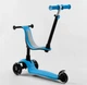 Детский самокат Best Scooter PL-422. Сидение, родительская ручка, 3 PU колеса с подсветкой. Голубой - изображение 4