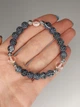 Браслет LSJ из натурального морозного агата и горного хрусталя и фурнитуры MILANO LUX 15 см (100399) - изображение 3