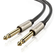 Аудіокабель UGREEN AV128 6.5mm Male to Male Audio Cable Gray 2m (UGR-10638) - зображення 1