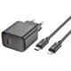 Мережевий зарядний пристрій Hoco CS22A Value 30 Вт USB-C PD/QC з кабелем Lightning чорний - зображення 5