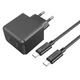 Мережевий зарядний пристрій Hoco CS13A Ocean 20 Вт USB-C PD/QC з кабелем Type-C чорний - зображення 3