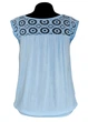 Блузка женская хлопковаяя летняя с коротким рукавом и кружевом Free size No Brand 44 Голубая 049 - изображение 2