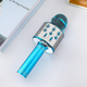 Детский Bluetooth караоке микрофон Wster WS-858 и портативная MP3 колонка 2в1, ручной микрофон Blue - изображение 3