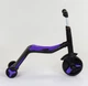 Cамокат Best Scooter JT 30304 3 в 1 трехколесный Самокат беговел велосипед С подсветкой и музыкой 8 мелодий Фиолетовый (30304A) - изображение 5
