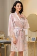Домашний шелковый халат Mia-Amore 3723 2XL/3XL Пудра - изображение 2