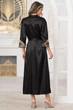 Длинный женский халат Mia-Amore 3909 2XL/3XL Черный - изображение 4
