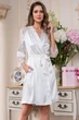Шовковий жіночий халат Mia-Amore 3673-1 40(XS) Білий - зображення 1