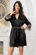 Короткий запашной халат Mia-Amore 3903 4XL/5XL Черный - изображение 1
