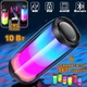 Портативная беспроводная Bluetooth колонка акустика з RGB подсветкой HOCO HC8 Pulsating Colorful Luminous 10W Черный - изображение 3