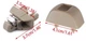 Держатель солнцезащитного козырька VW EURO PASSAT B7, VW POLO 2010-2015, VW UP 2012-2015 6RD857561, цвет бежевый (DK6RD85B) - изображение 2
