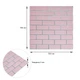 Панель стеновая 70*70cm*5mm розовий кирпич с серебром (D) SW-00001501 - изображение 3