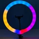 Кільцева світлодіодна Led RGB Лампа 30 см із затискачем для телефону діаметром 12" MJ30 Чорний - изображение 9