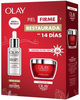 Zestaw do pielęgnacji twarzy Olay Collagen Peptide 24h Krem na dzień 50 ml + Serum do twarzy 40 ml (8700216228794) - obraz 1