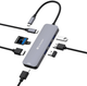 USB-hub Verbatim CMH-08 USB Type-C do 2 x HDMI/USB Type-A 8-portowy Grey (VB32151) - obraz 1