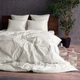 Комплект постільної білизни Soft fall сатин страйп півтораспальний 150 x 215 см 2 х 70 х 70 см кремовий - изображение 1