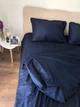 Комплект постільної білизни Soft fall сатин страйп євро 200 х 220 см 2 х 70 х 50 см чорничний - изображение 3