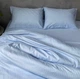Комплект постільної білизни Soft fall сатин страйп євро 200 х 220 см 2 х 70 х 50 см блакитний - изображение 2