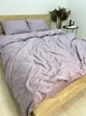Комплект постільної білизни Soft fall сатин страйп євро 200 х 220 см 2 х 70 х 50 см сірий - изображение 6