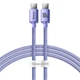 Кабель USB Type-C > USB Type-C Baseus Crystal Shine Series Fast Charging 100W 1.2m (CAJY000605) Purple - зображення 1