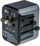 Adapter podróżny Verbatim Power Travel 49545 UTA-03 2 gniazda USB Type-A + USB Type-C Black (023942495451) - obraz 2